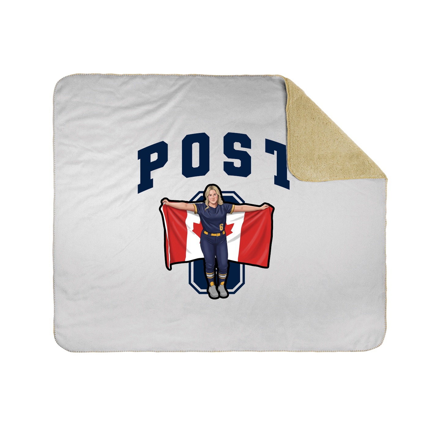 Throw Blanket — Number in White