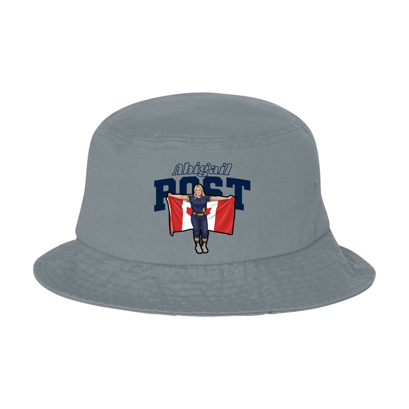Bucket Cap — Name Arch in Grey