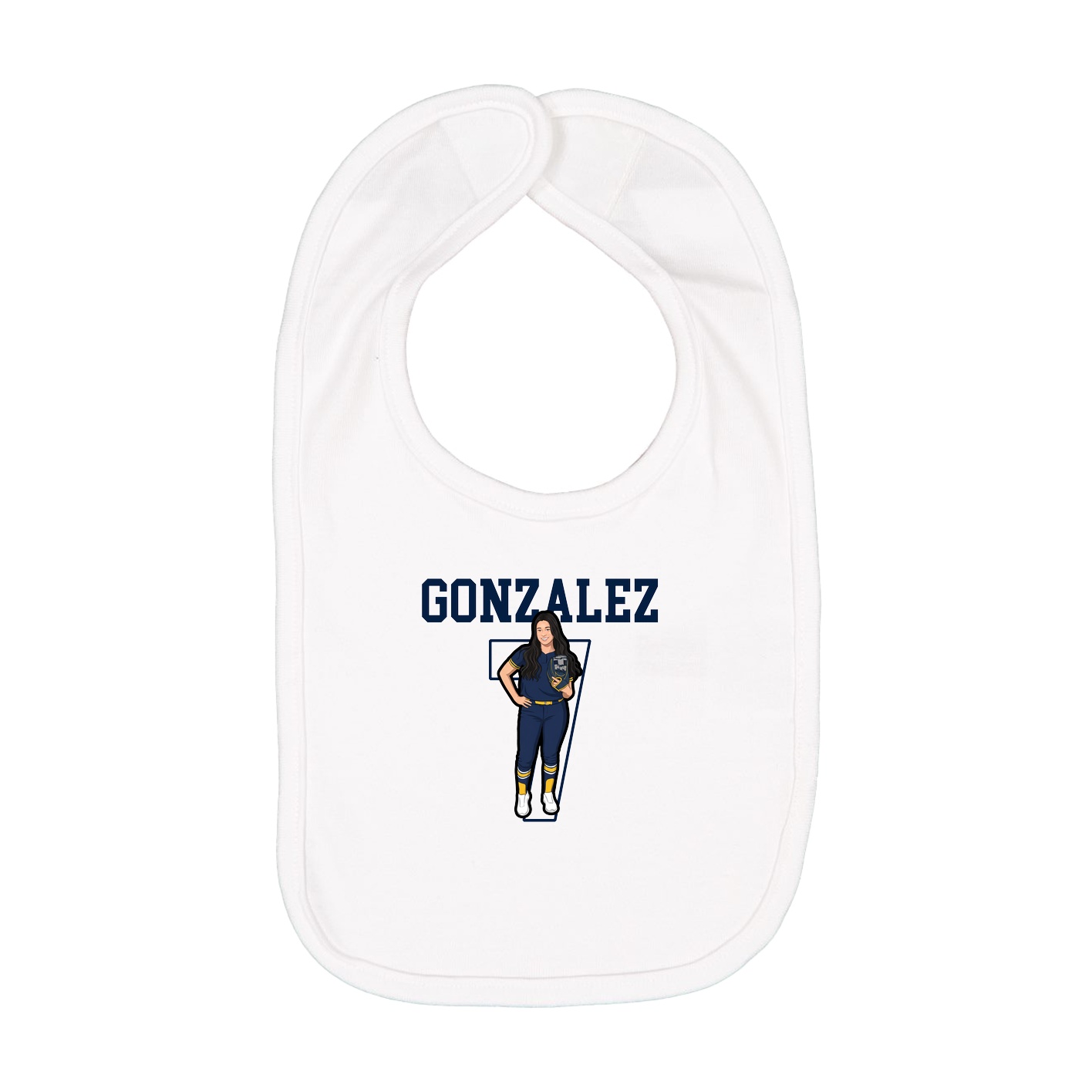 Infant Bib — Shirsey in White