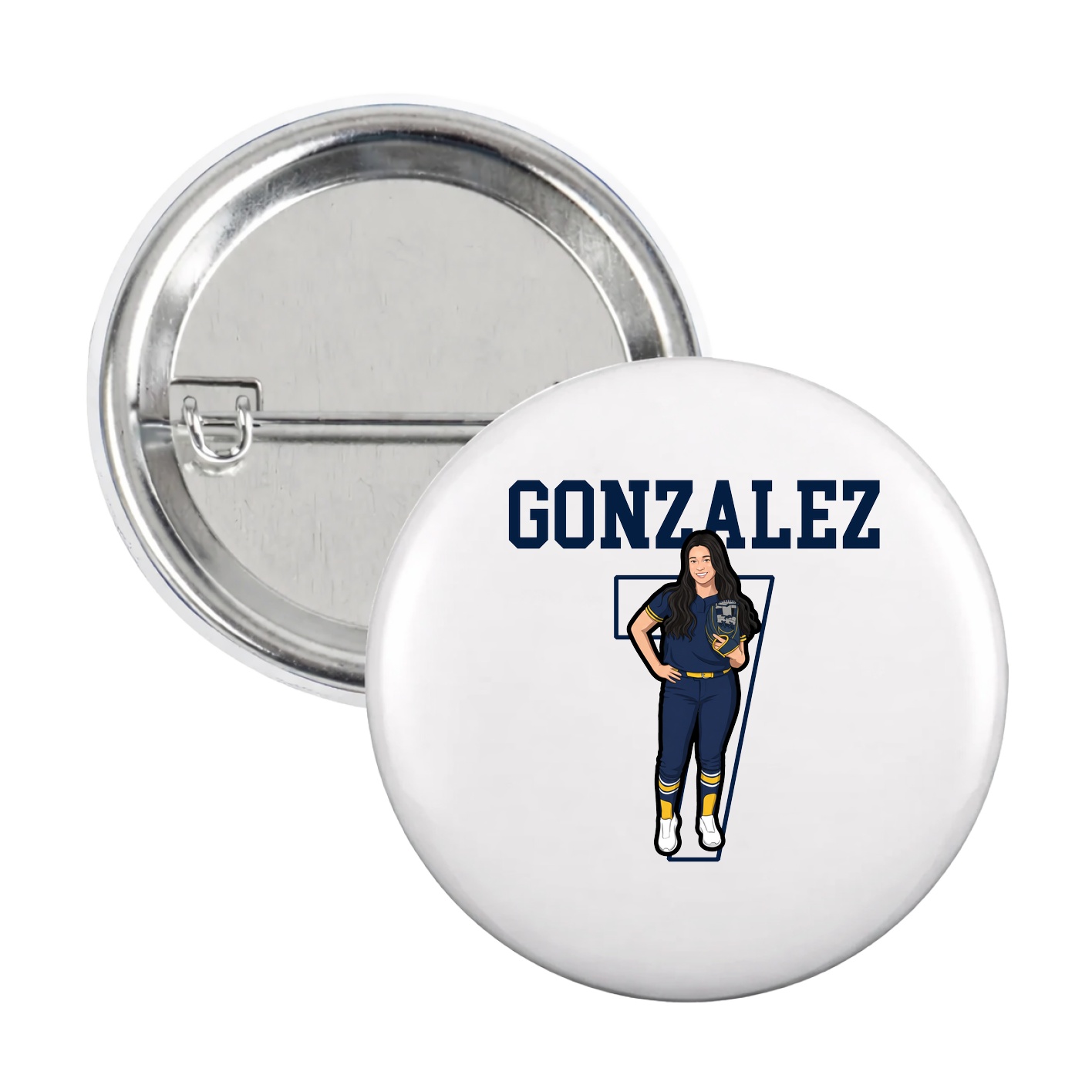 Game Day Button — Shirsey in White