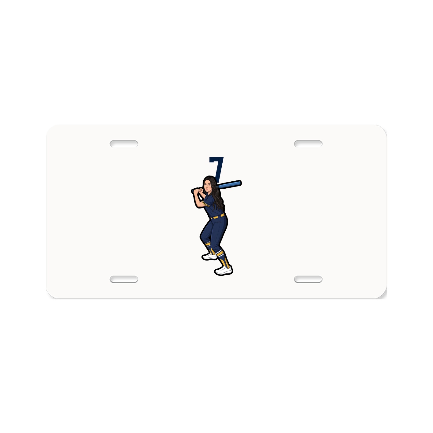 License Plate — Number Top in Classic