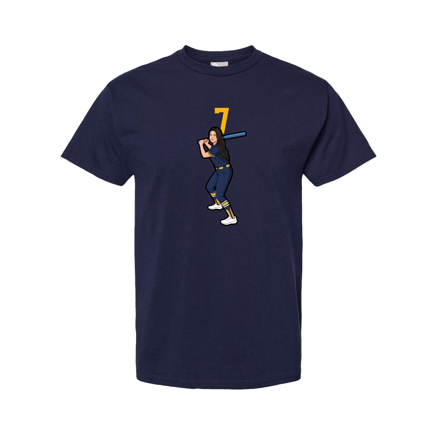 Tee — Number Top in Navy
