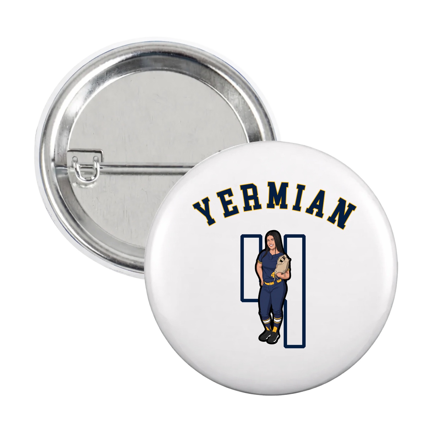 Game Day Button — Shirsey Arch in White