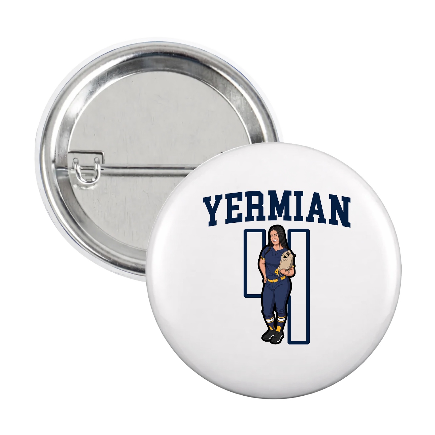 Game Day Button — Shirsey in White