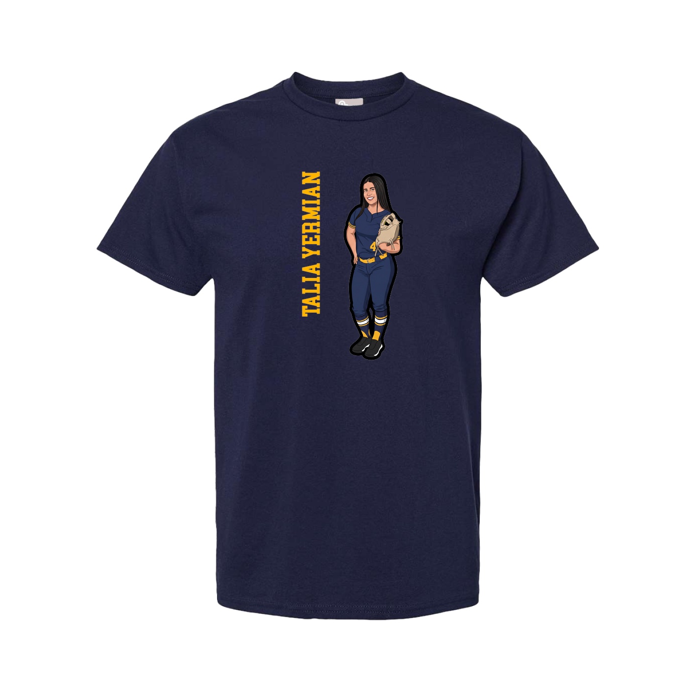 Youth Tee — Name Vertical in Navy
