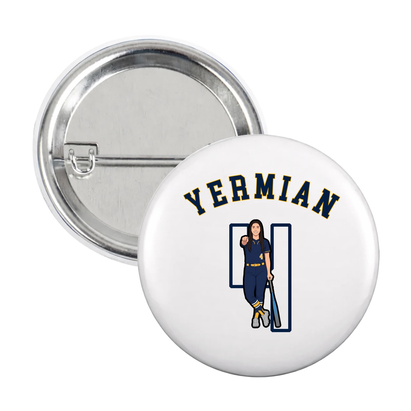 Game Day Button — Shirsey Arch in White