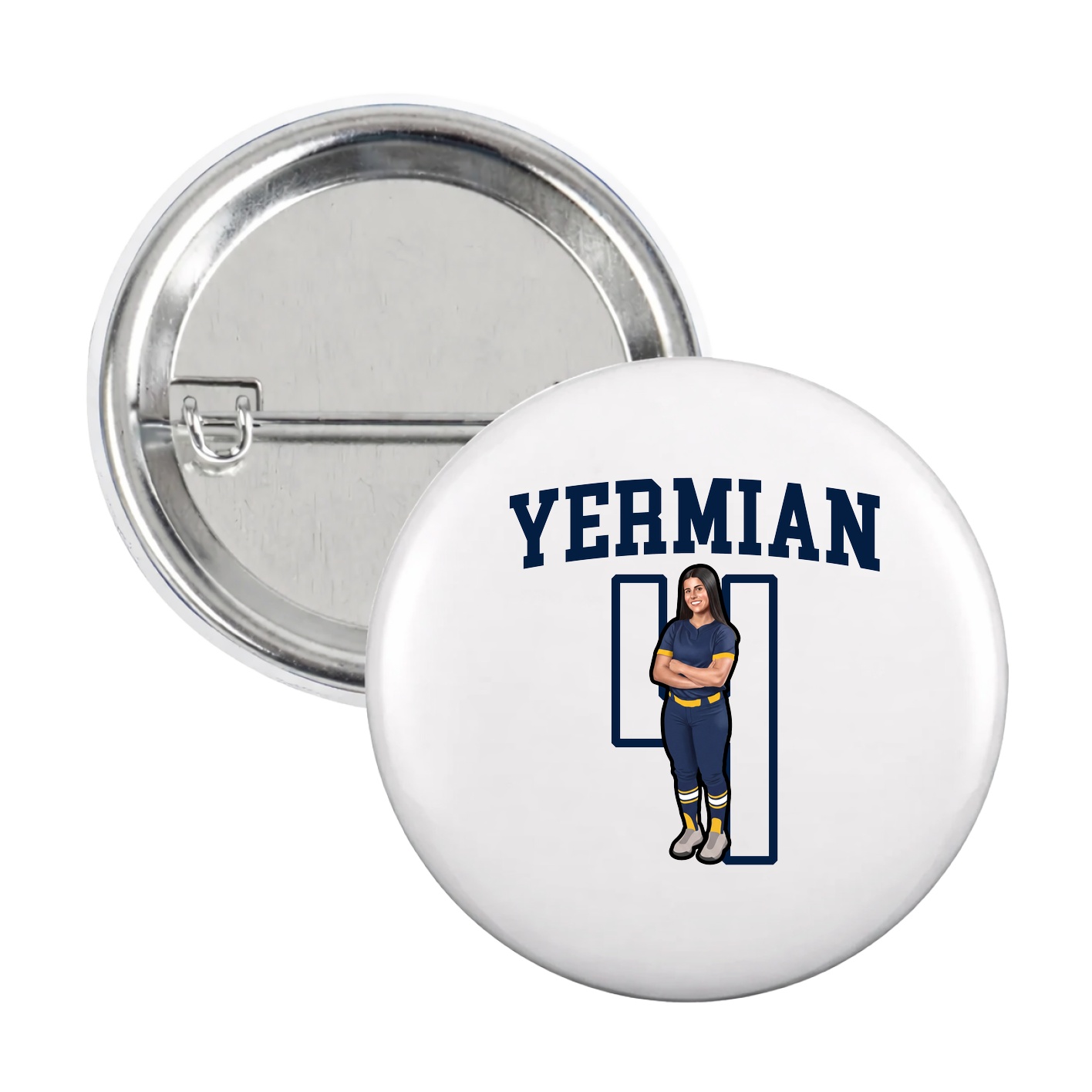 Game Day Button — Shirsey in White
