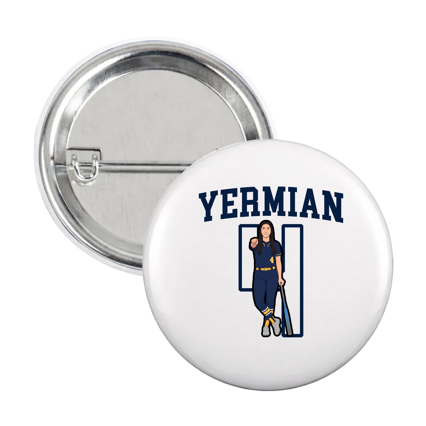 Game Day Button — Shirsey in White