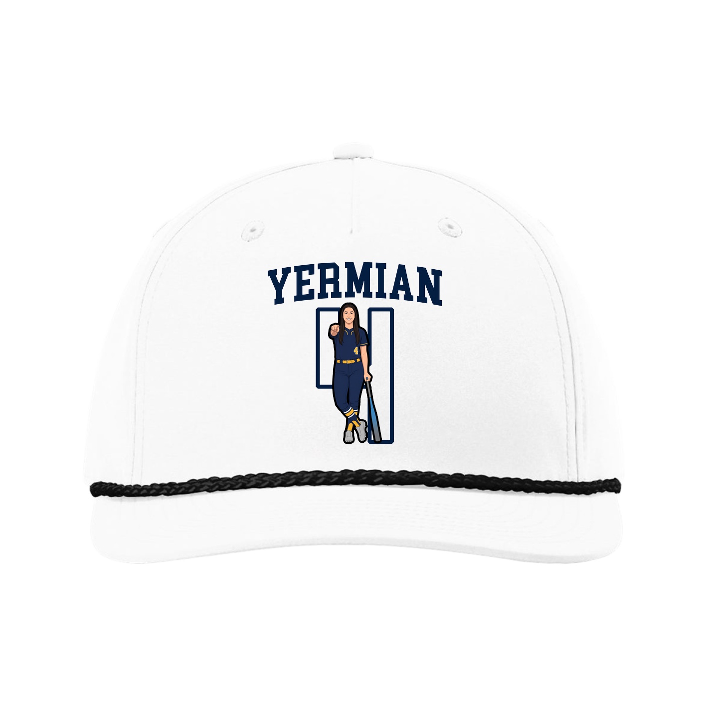 Five-Panel Classic Rope Cap — Shirsey in White