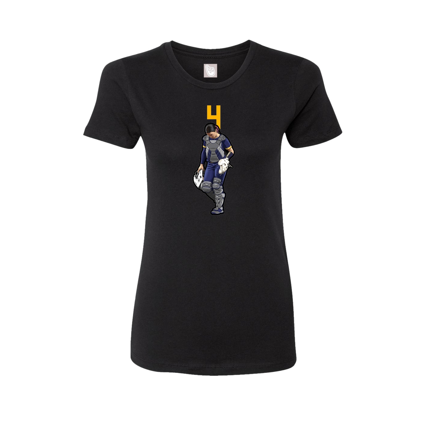 Womens Tee — Number Top in Black