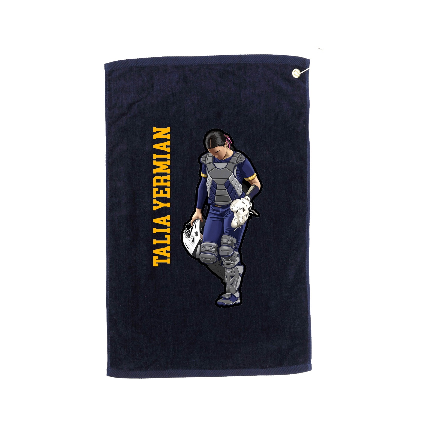 Golf Towel — Name Vertical in Navy