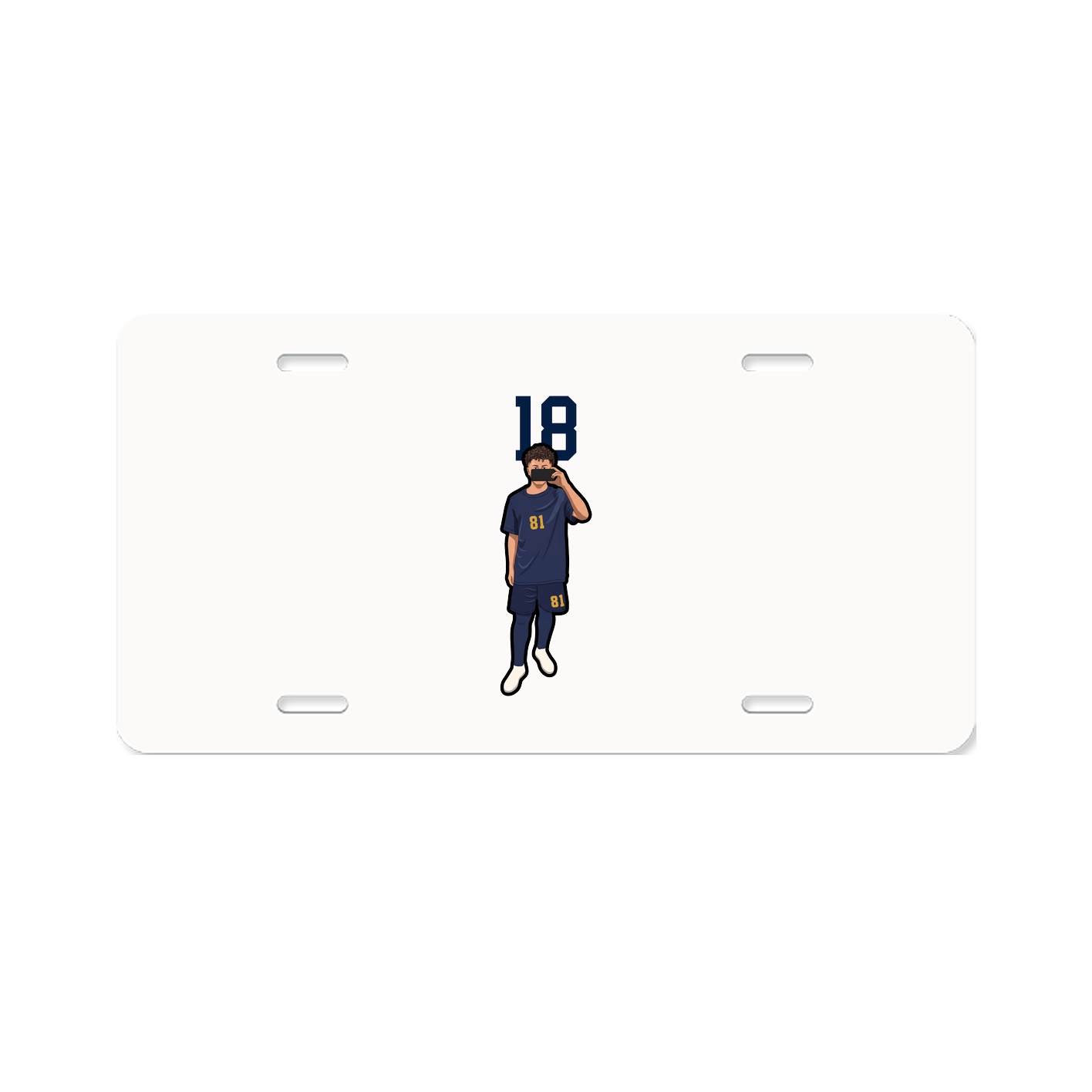 License Plate — Number Top in Classic