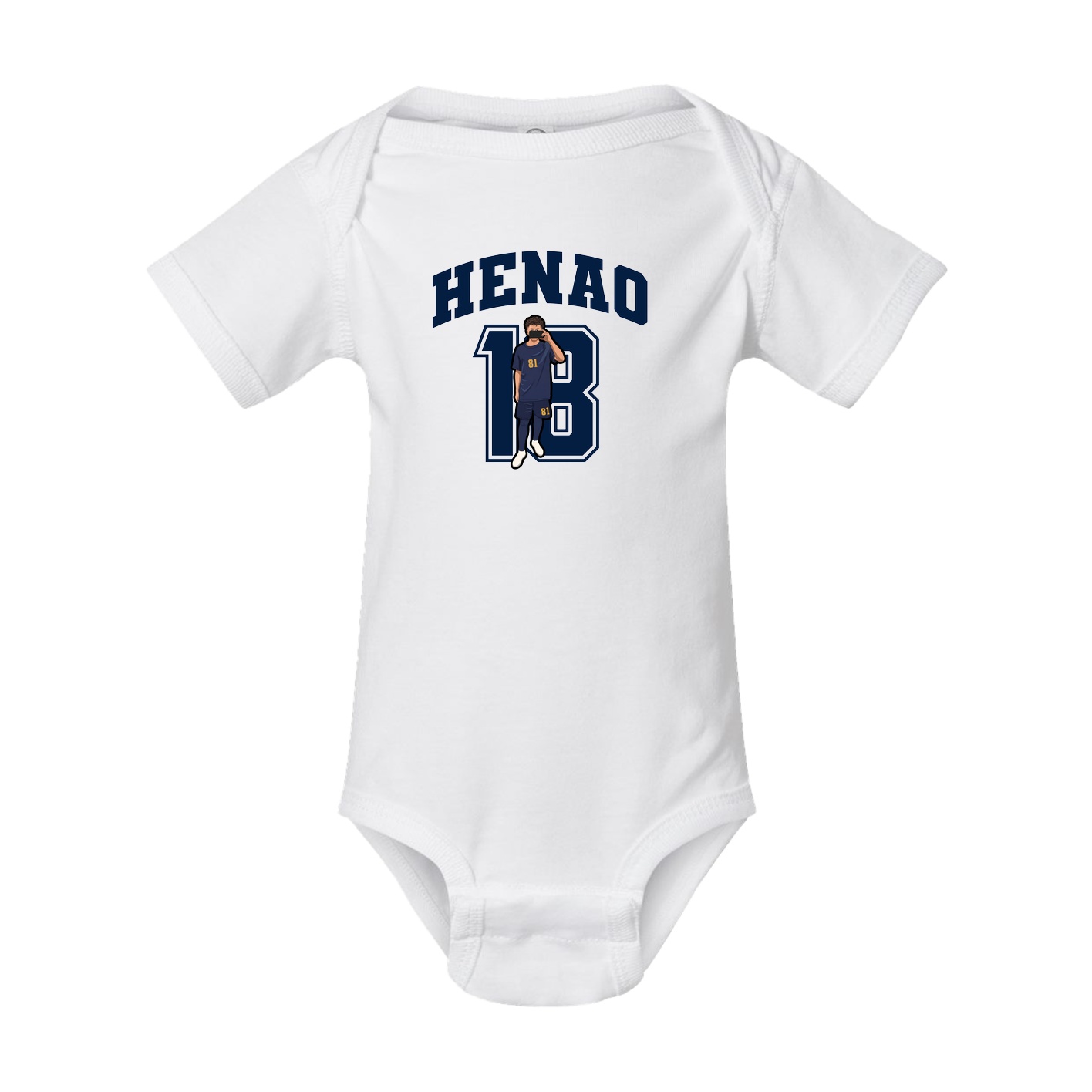 Baby Onesie — Number in White