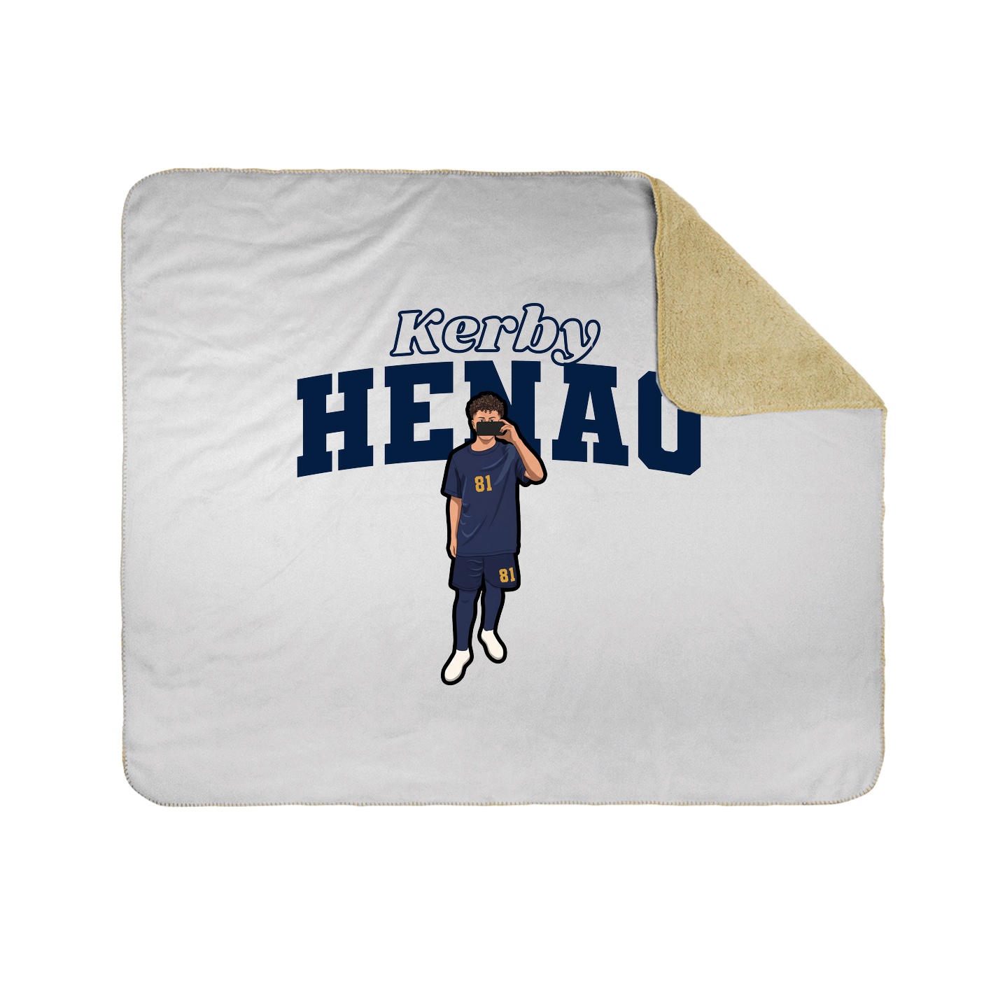Throw Blanket — Name Arch in White