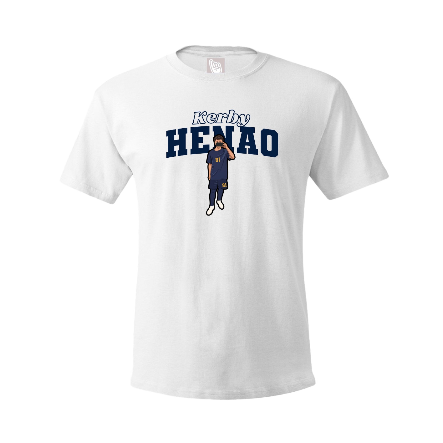 Youth Tee — Name Arch in White