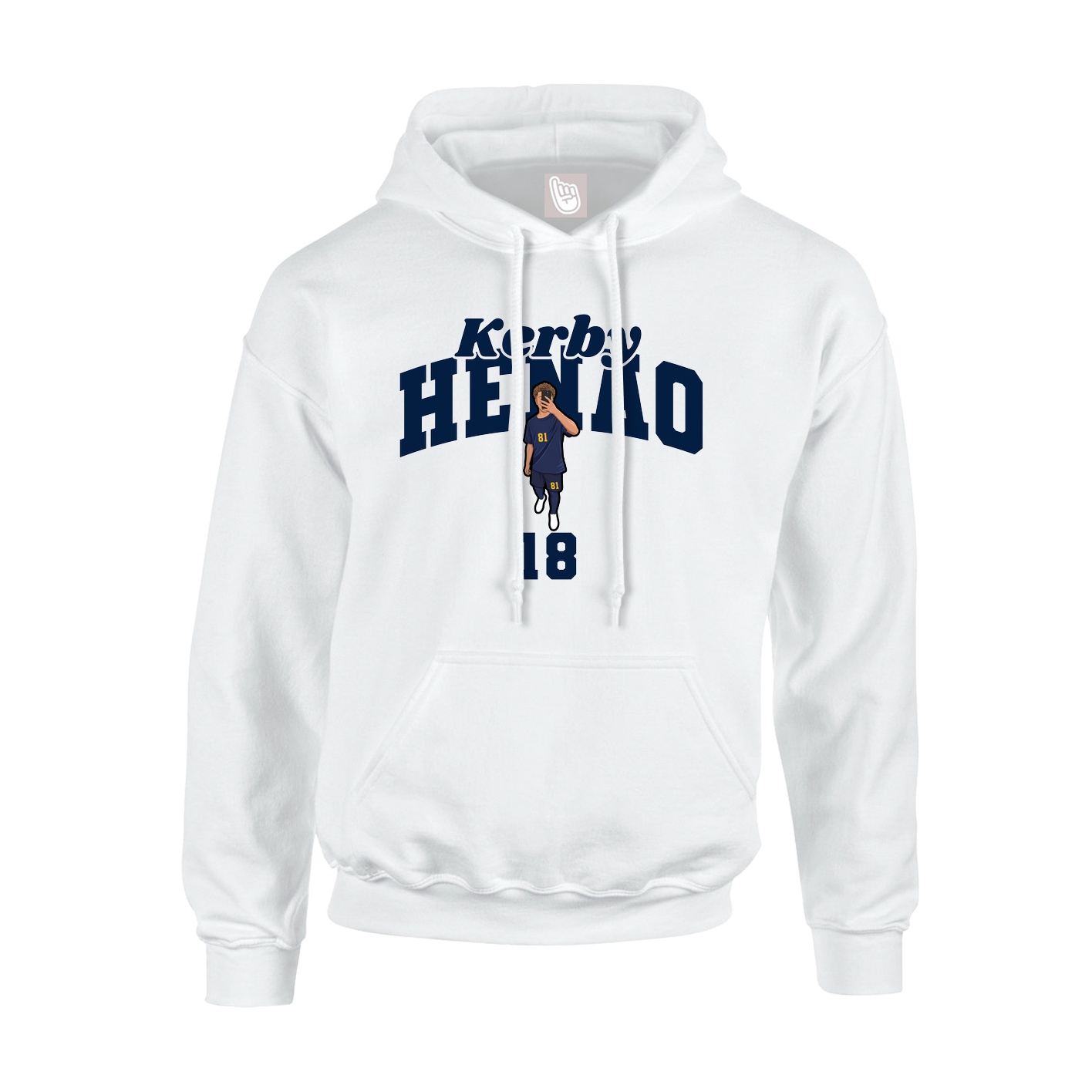 Youth Hoodie — Signature Arch in White
