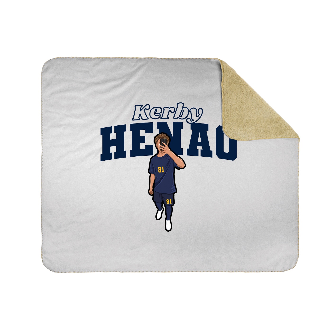 Throw Blanket — Name Arch in White