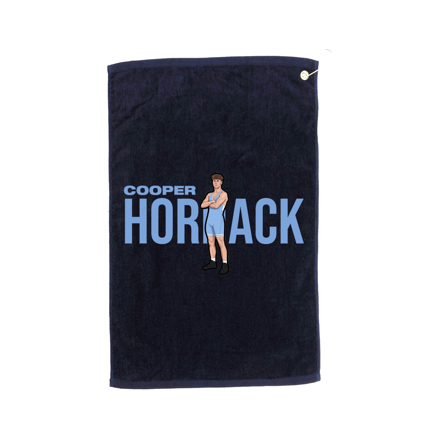 Golf Towel — Player Name in Navy