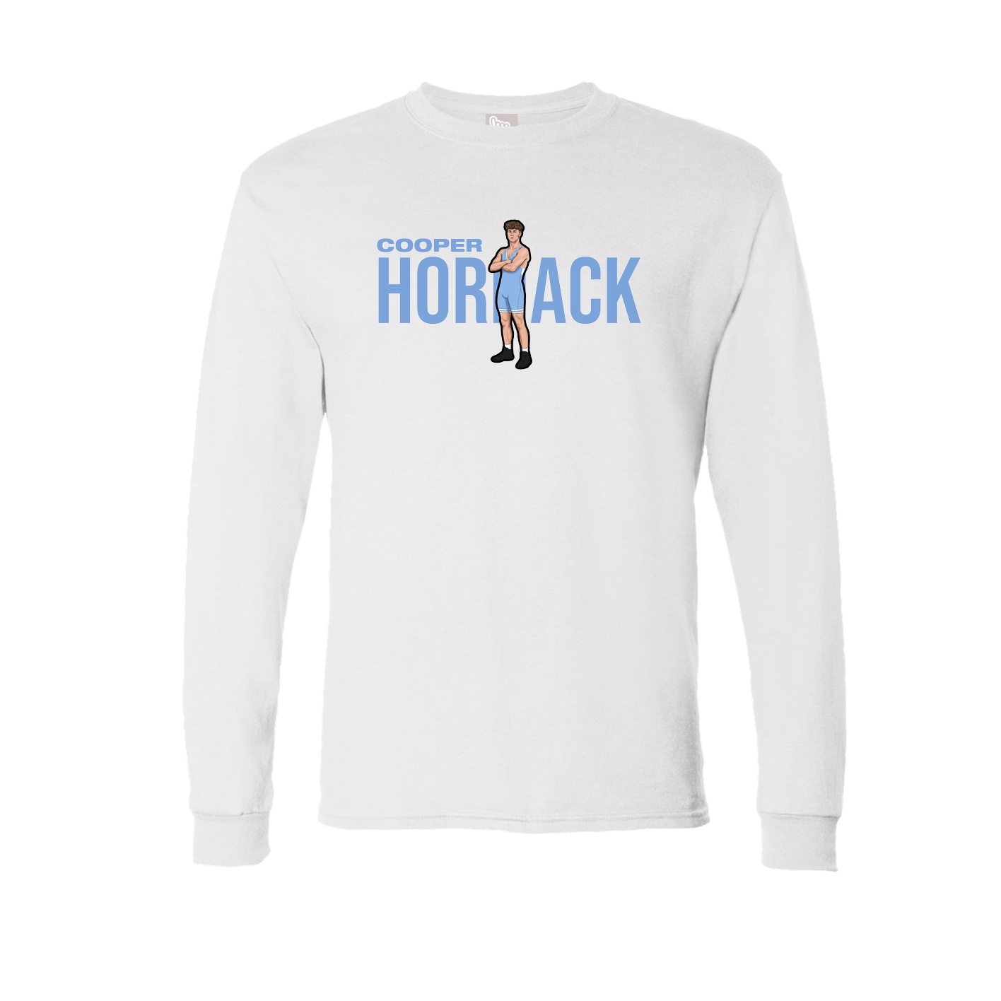 Long Sleeve Tee — Player Name in White