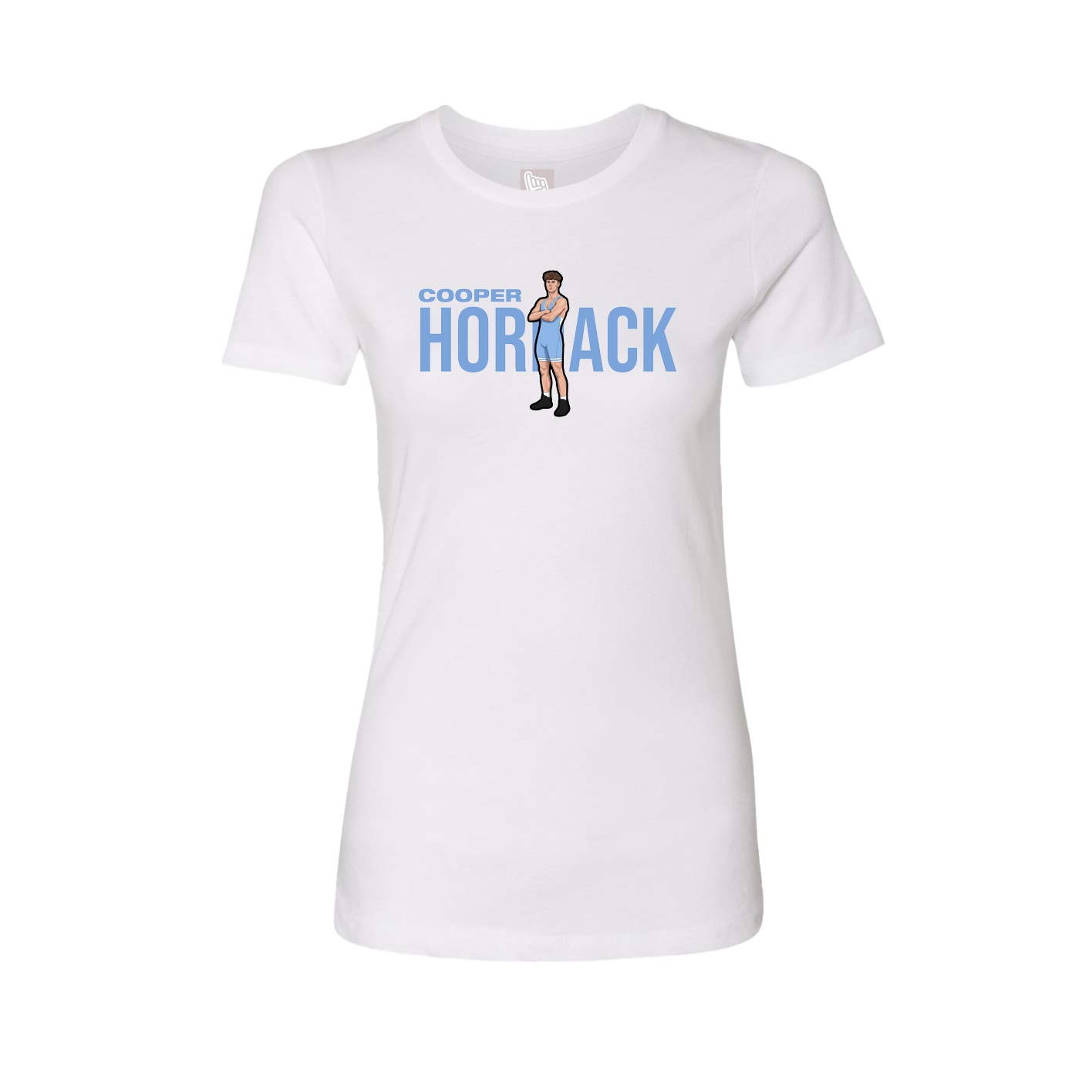 Fitted Women's Tee — Player Name in White