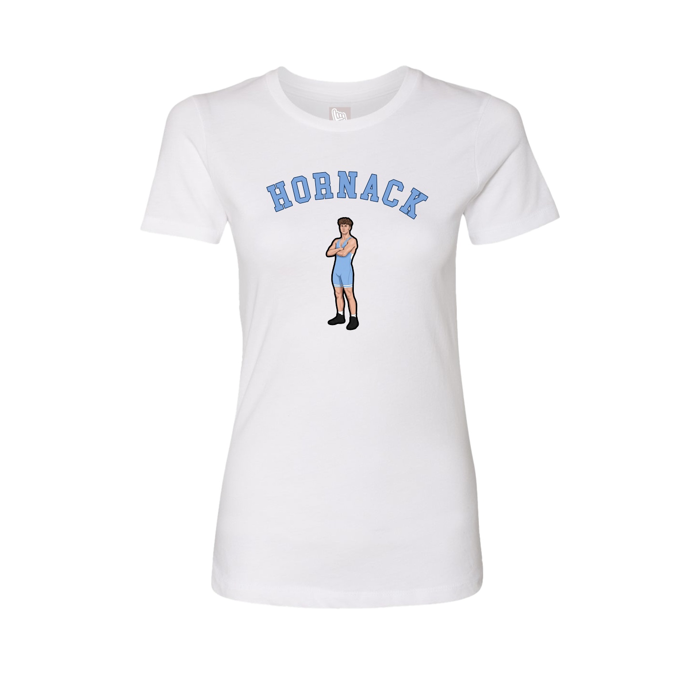 Fitted Women's Tee — Shirsey Arch in White