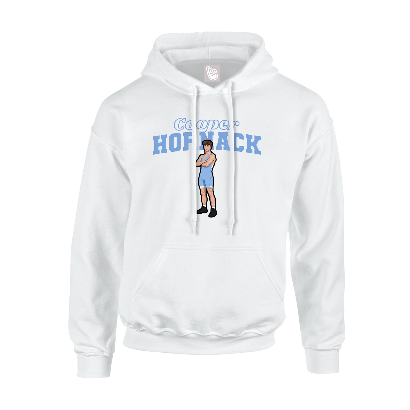 Hoodie — Name Arch in White