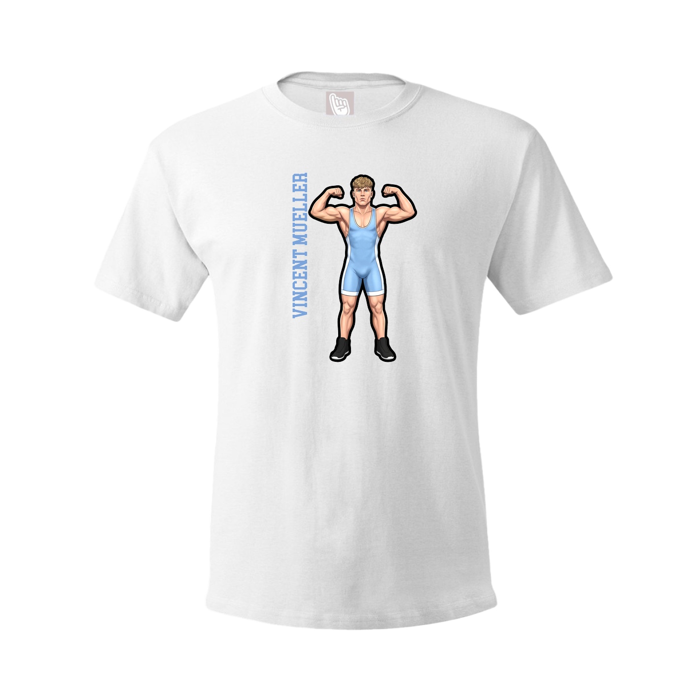 Tee — Name Vertical in White