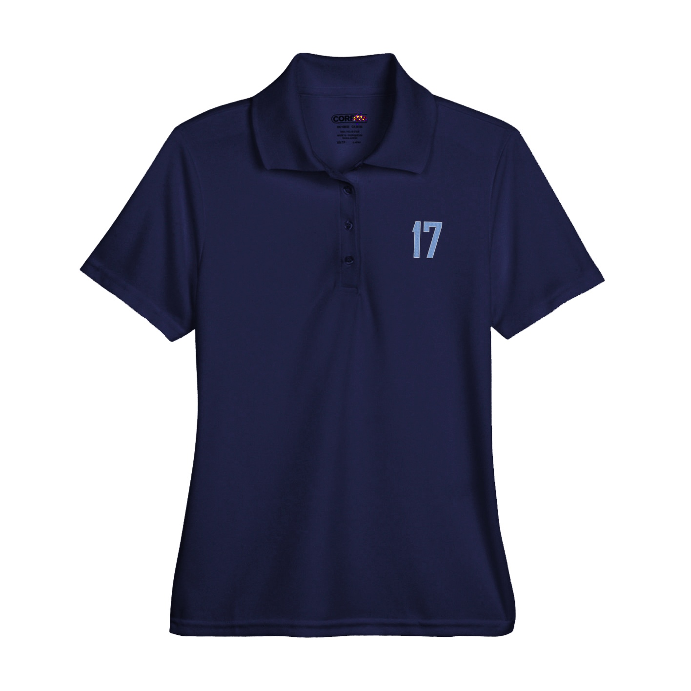 Womens Performance Polo — Front Shirsy in Navy