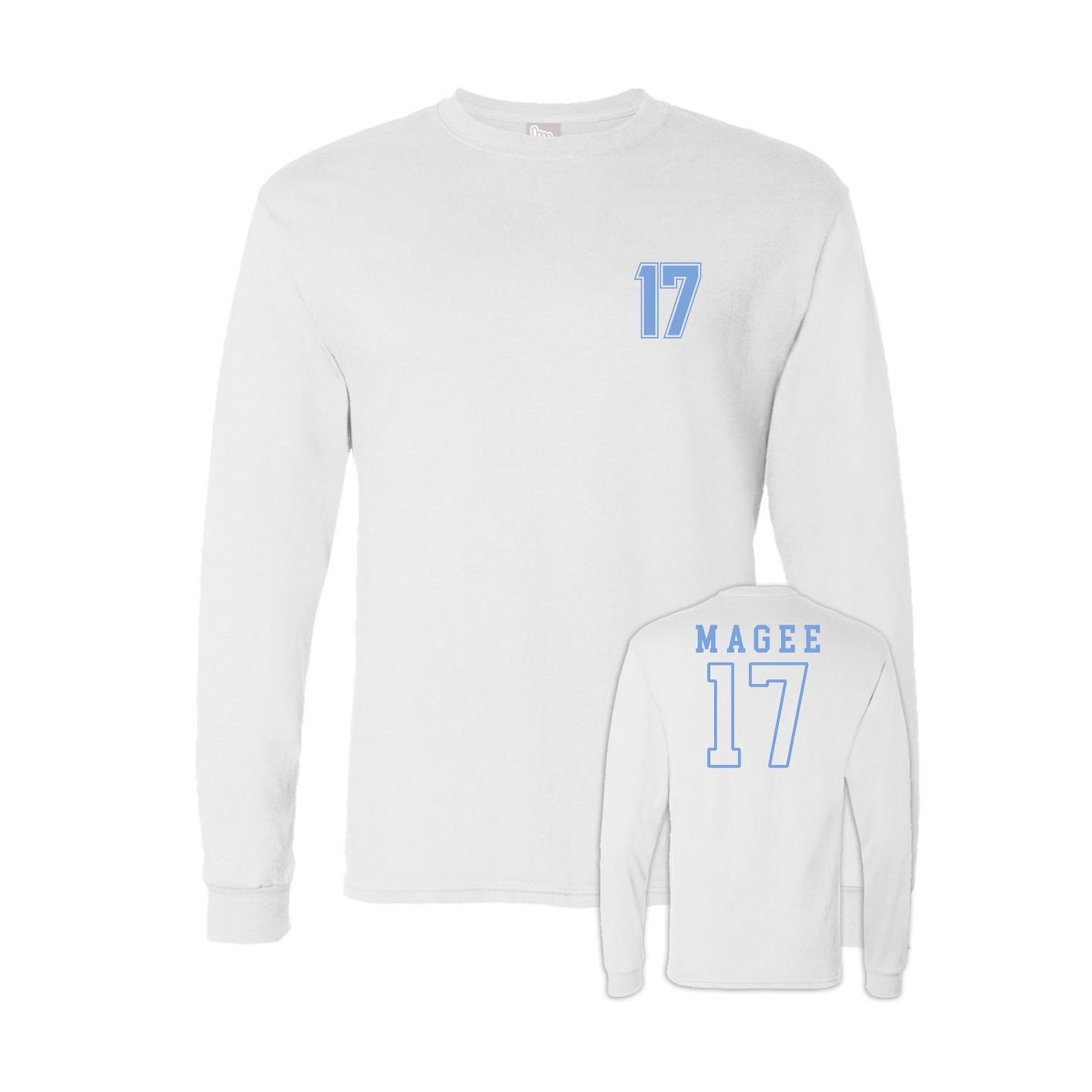 Long Sleeve Tee — Chest Back in White