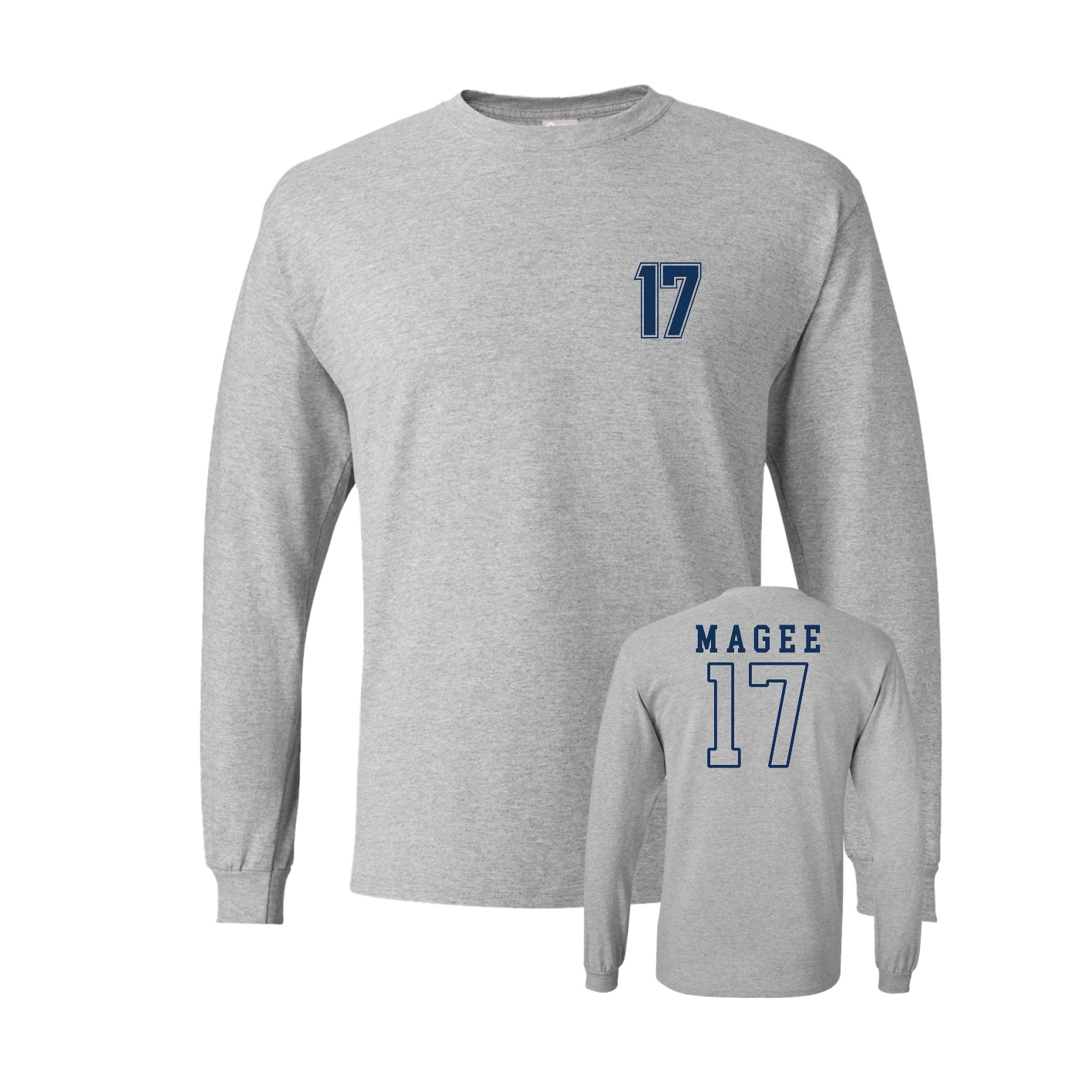 Long Sleeve Tee — Chest Back in Grey