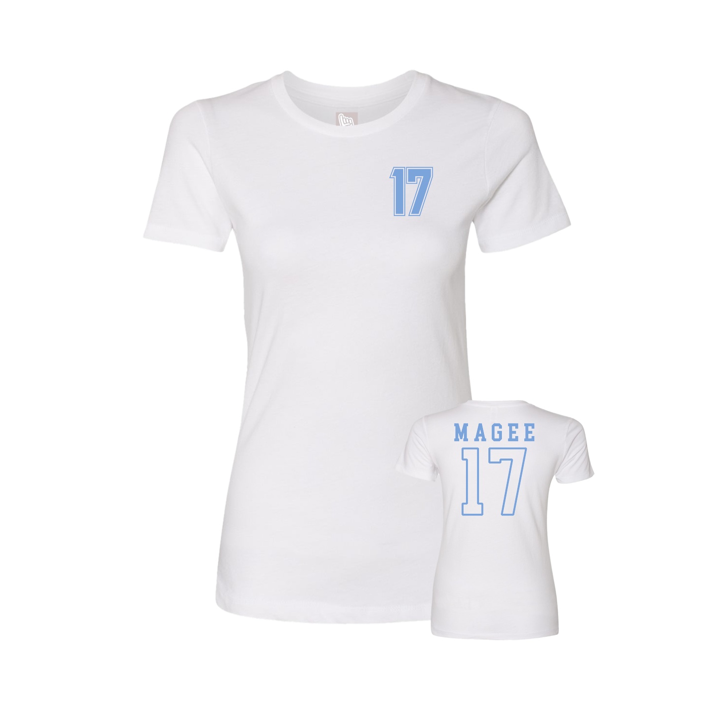 Womens Tee — Chest Back in White