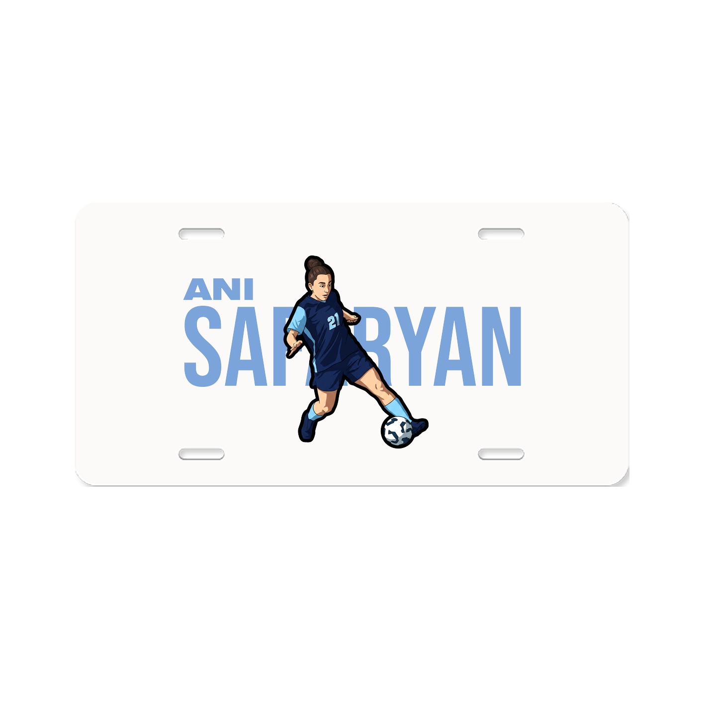 License Plate — Player Name in Classic