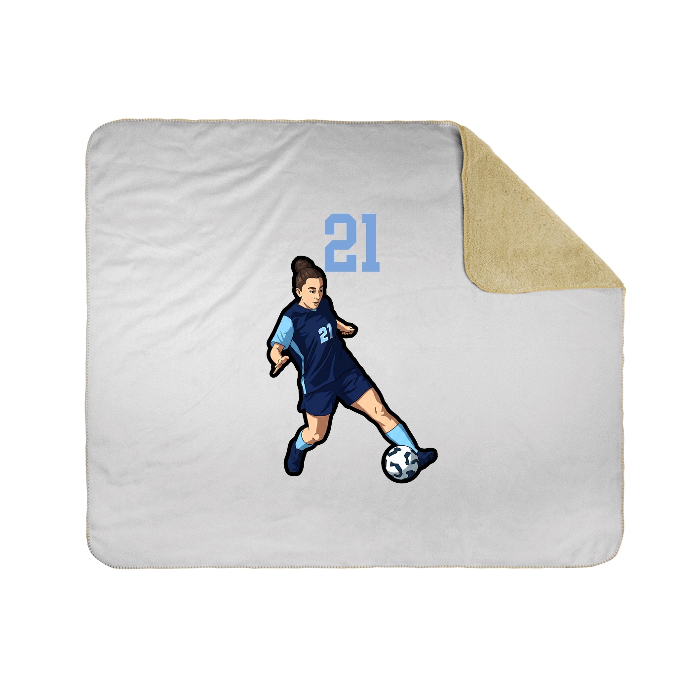 Throw Blanket — Number Top in White