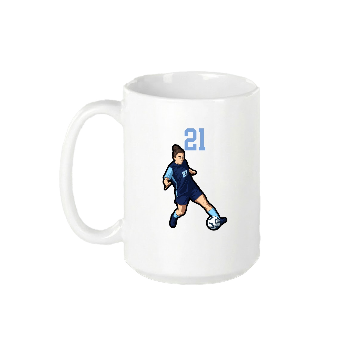 15oz Coffee Mug — Number Top in White