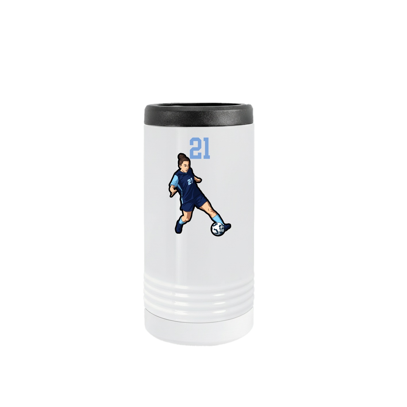 Slim Beverage Holder — Number Top in White