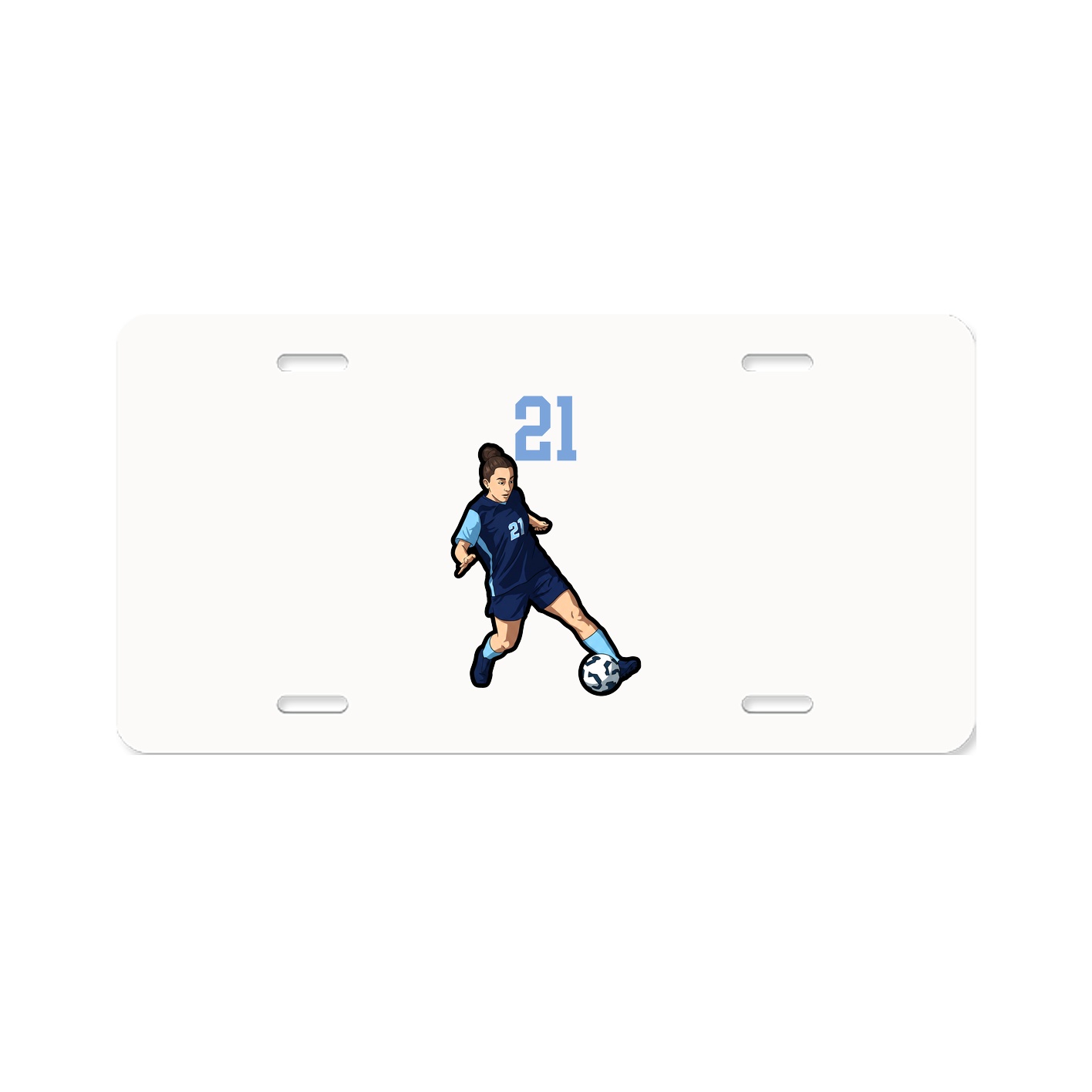 License Plate — Number Top in Classic