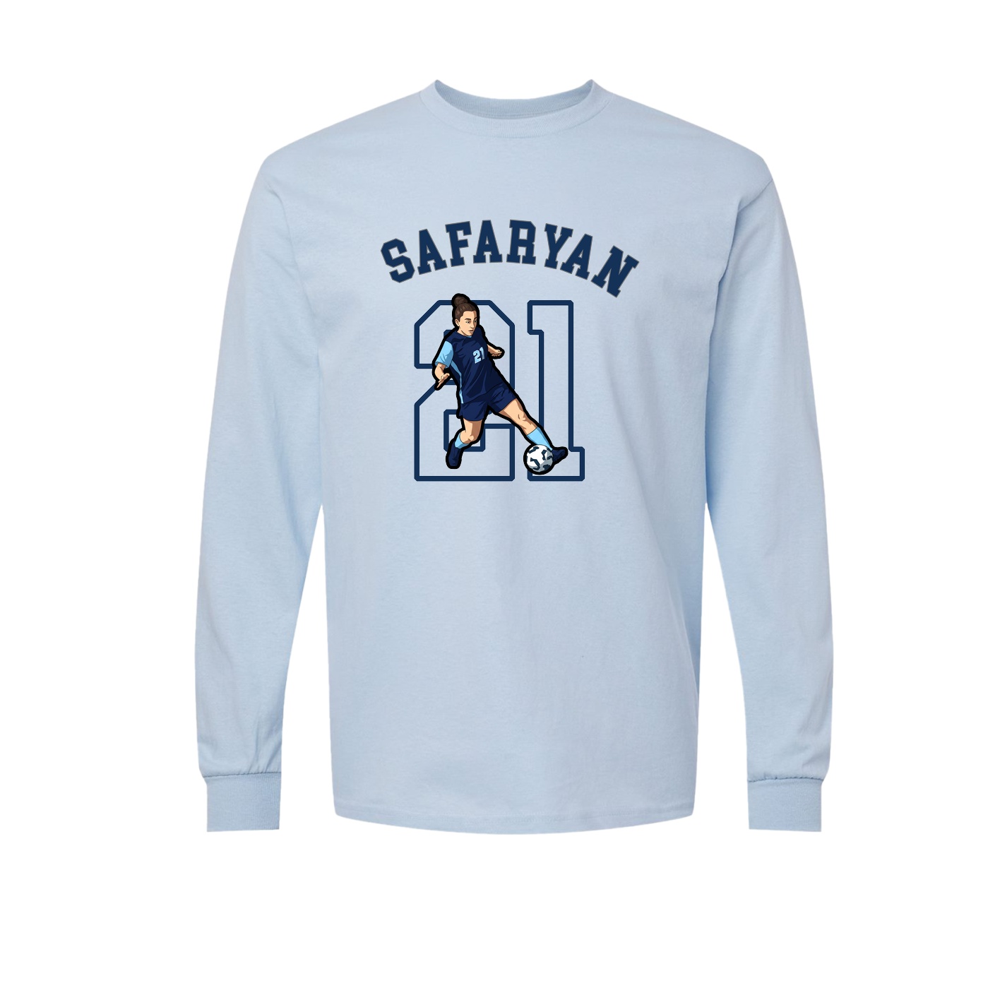 Long Sleeve Tee — Shirsey Arch in Light Blue