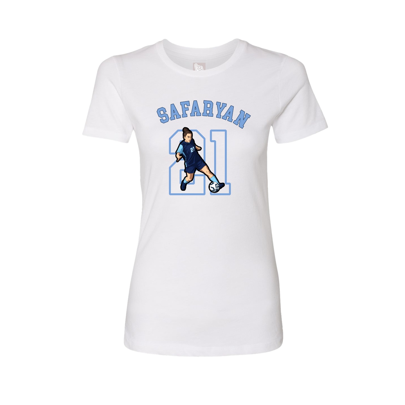 Fitted Women's Tee — Shirsey Arch in White