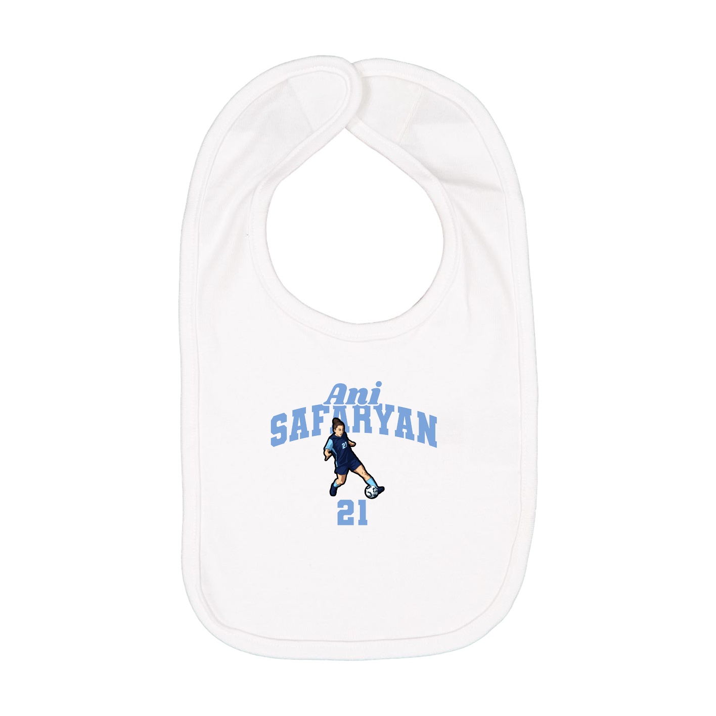Infant Bib — Signature Arch in White