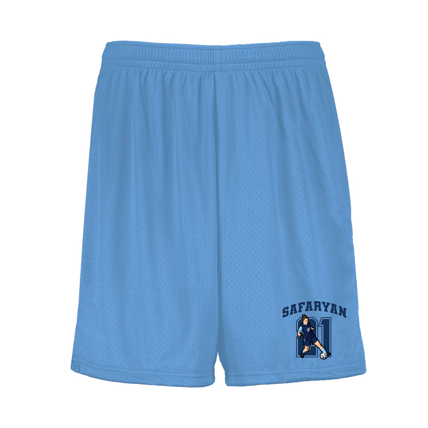 Shorts — Number in Light Blue