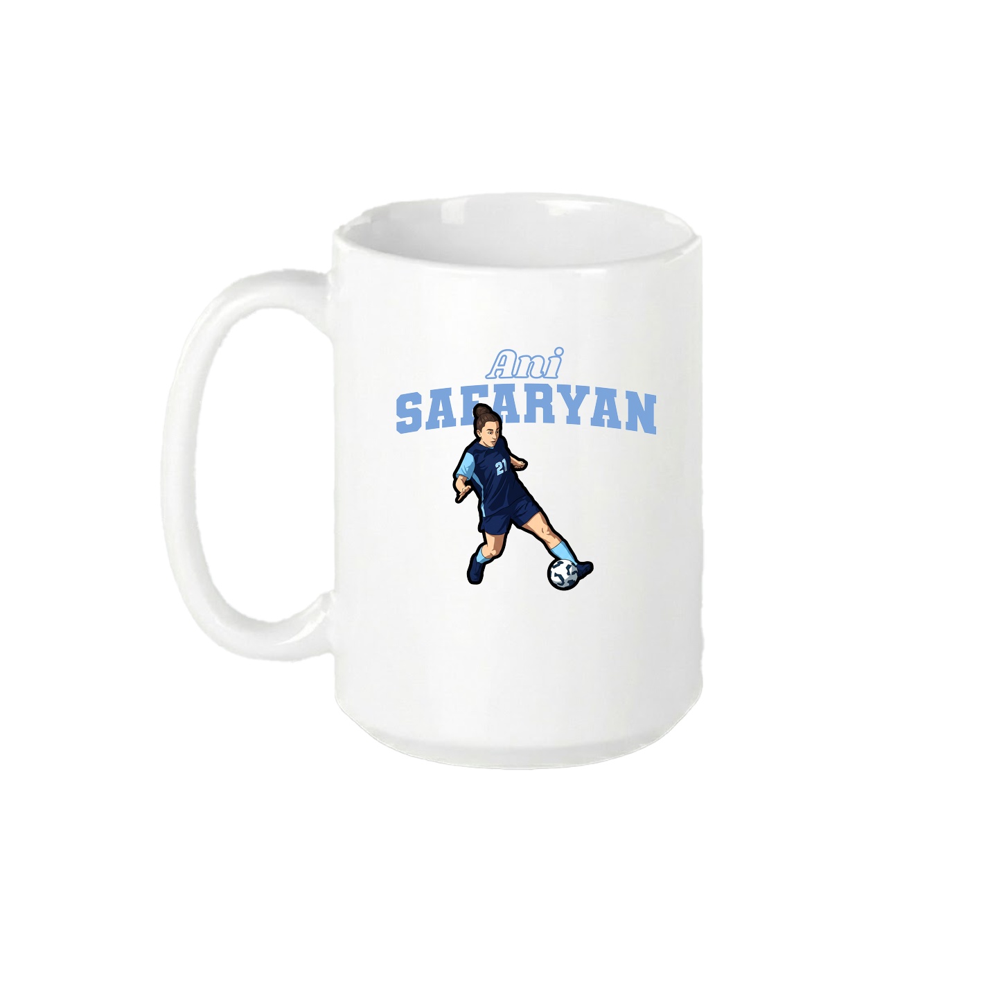 15oz Coffee Mug — Name Arch in White