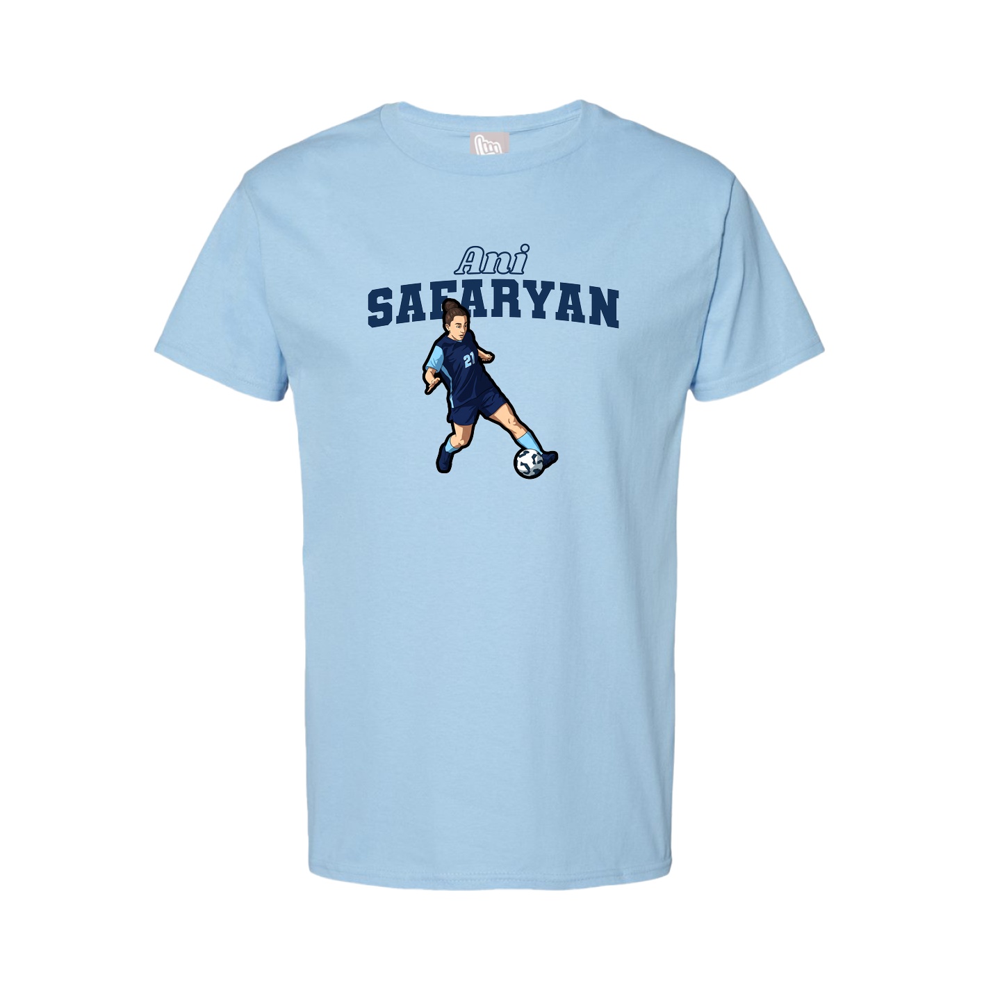 Tee — Name Arch in Light Blue