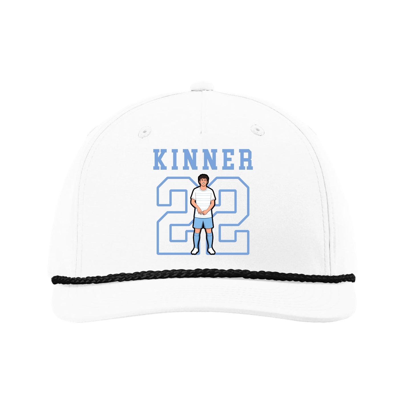 Five-Panel Classic Rope Cap — Shirsey in White