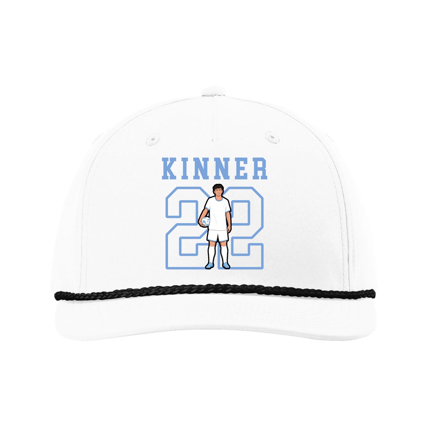 Five-Panel Classic Rope Cap — Shirsey in White