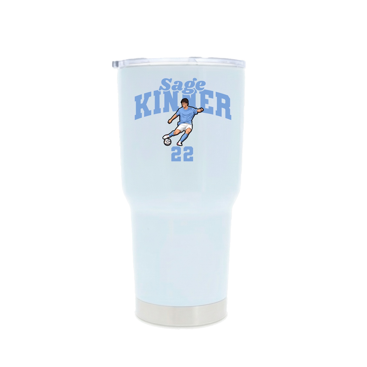 30oz Stainless Steel Tumbler — Signature Arch in White