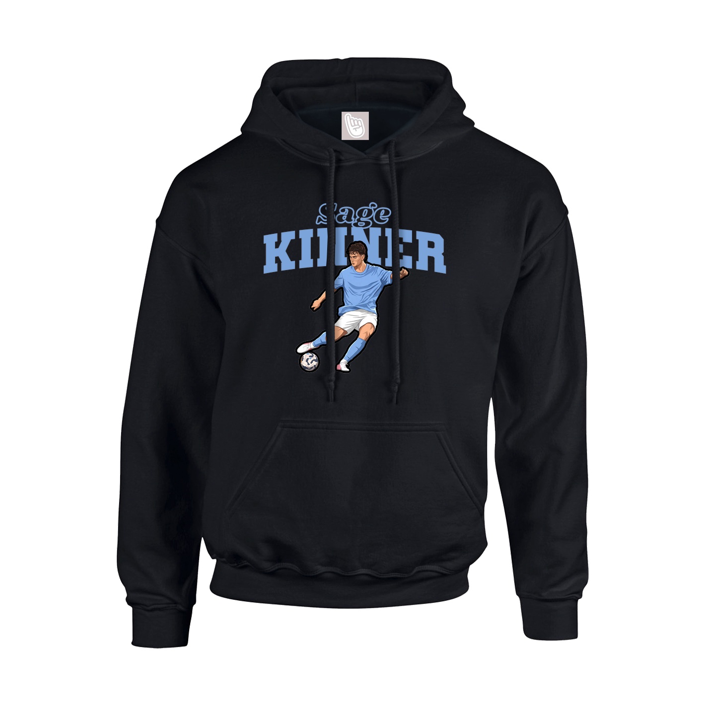 Youth Hoodie — Name Arch in Black
