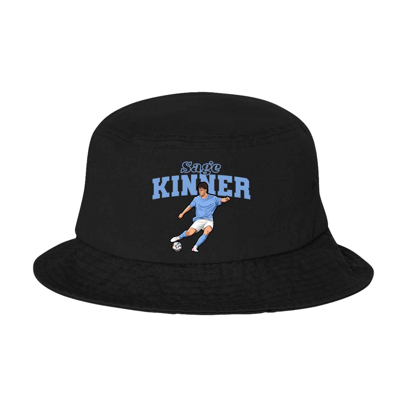 Bucket Cap — Name Arch in Black