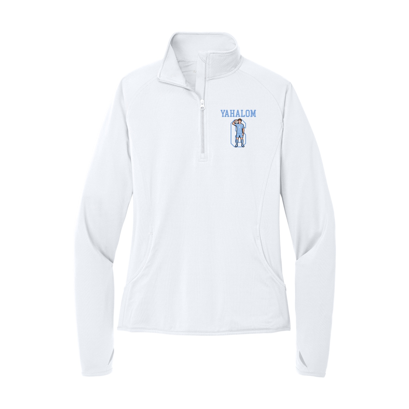 Women's Q-Zip Pullover — Shirsey in White