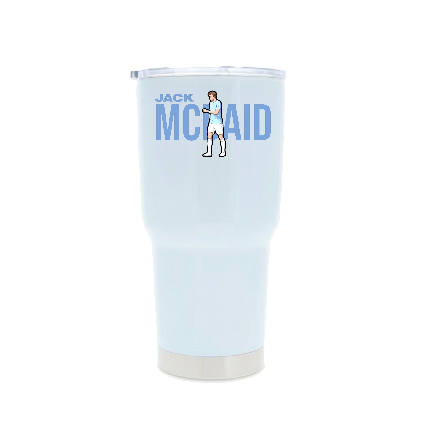 30oz Stainless Steel Tumbler — Player Name in White
