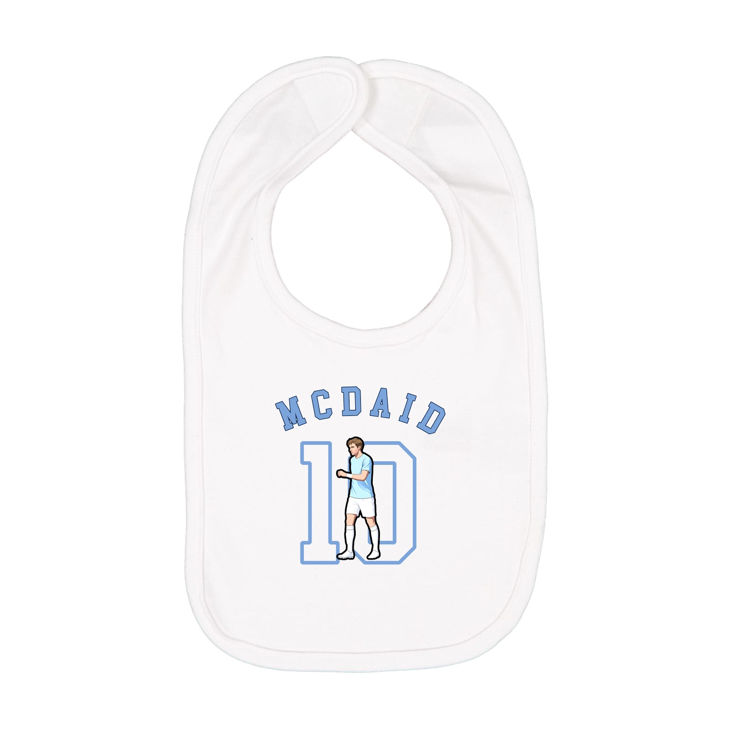 Infant Bib — Shirsey Arch in White